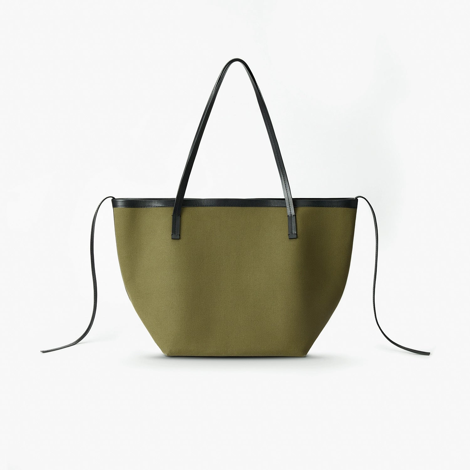 Lightweight canvas and leather large-capacity tote bag_DI100368