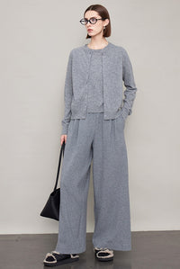 Velvet Thick Wide Draped Pants_BDHL6609