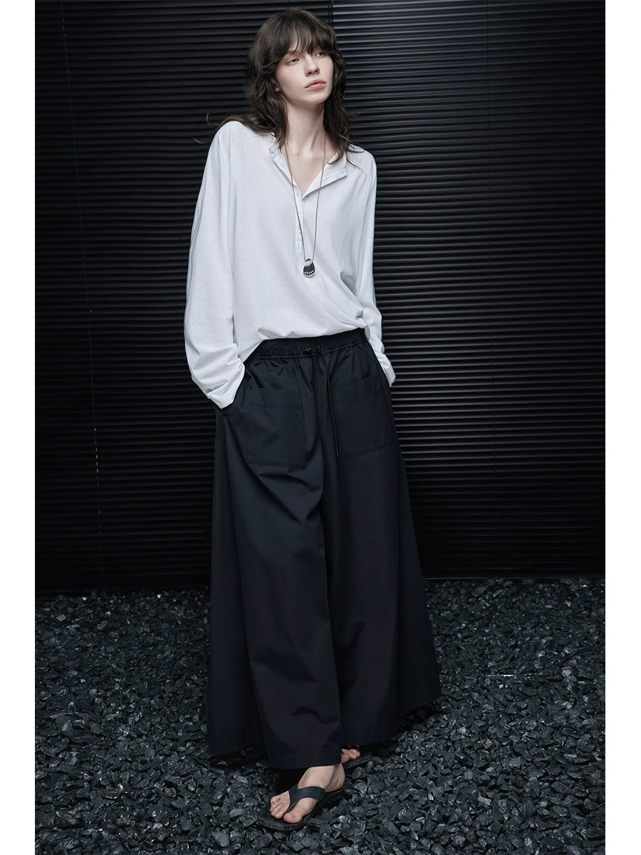 Wide-Leg Flare Pants with Statement Pockets_BDHL7644