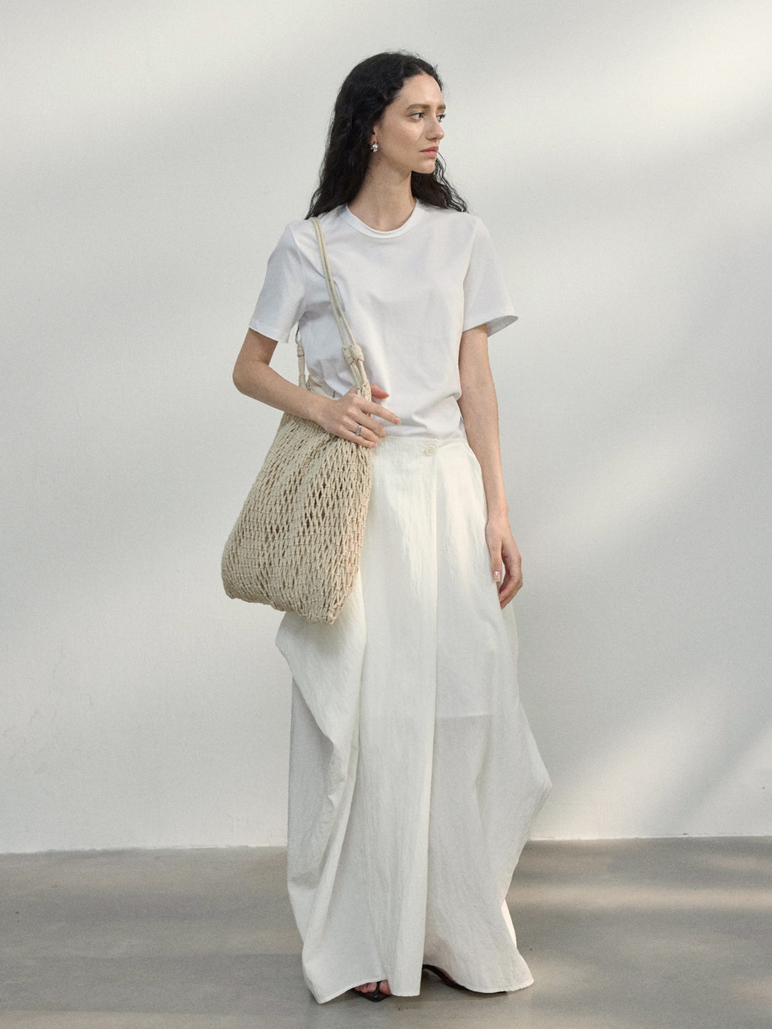 Cocoon Shape Long Skirt_BDHL7482