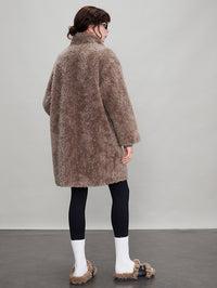 Stand Collar Thick Fur Long Jacket_BDHL6924