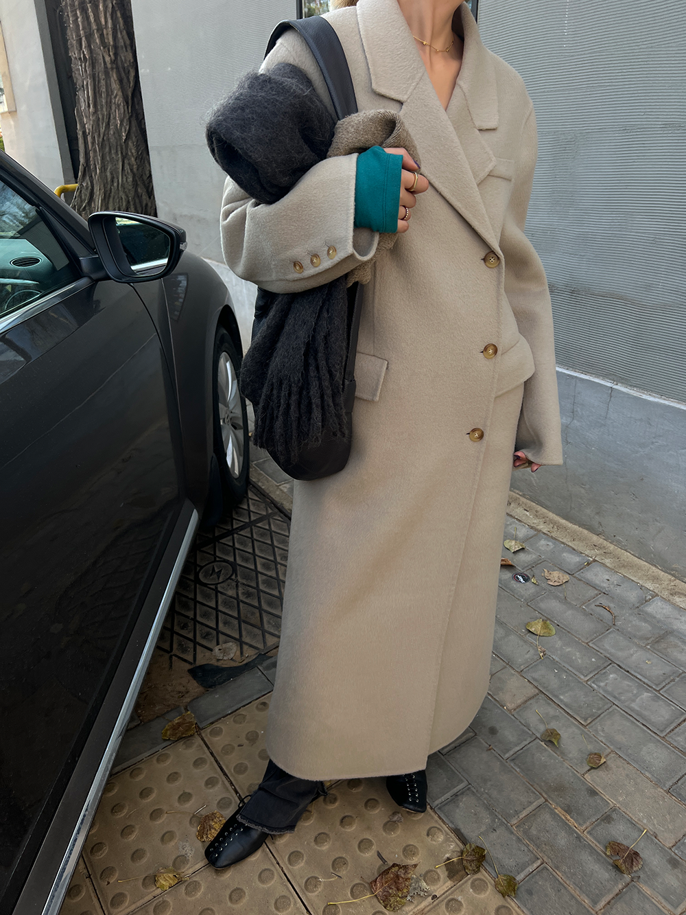 Double sided long woolen coat_BDHL5422