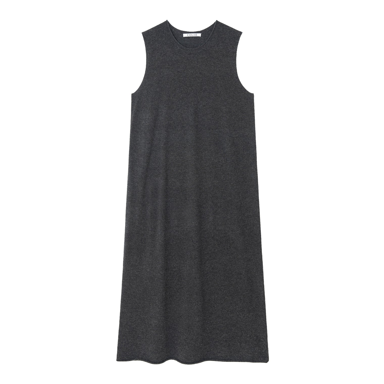 U-neck sleeveless wool dress_BDHL5673