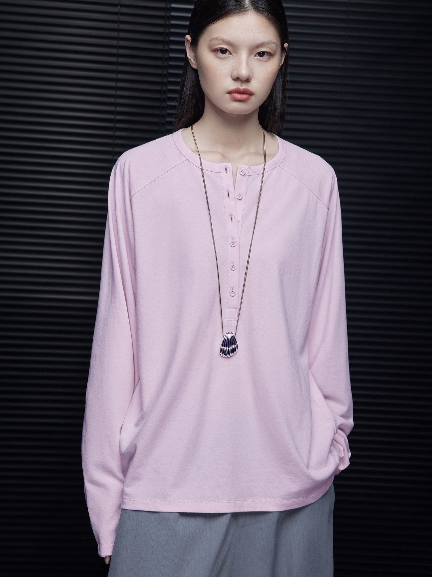 亨利領寬鬆上衣_BDHL8076