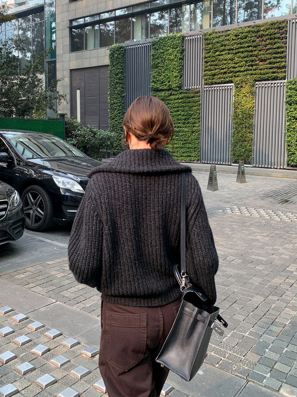 Thick Knitted Zip-Up Cardigan_BDHL8122