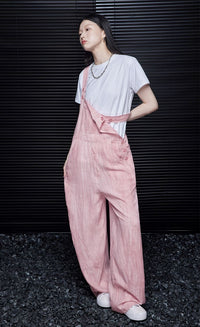 Retro Design Pink Thin Overalls_BDHL6025