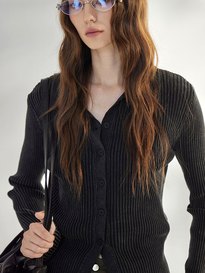Lapel Knit Cardigan Jacket_BDHL7668