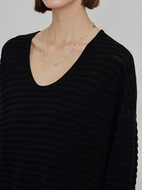 Relaxed Silhouette Pullover Sweater_BDHL6465