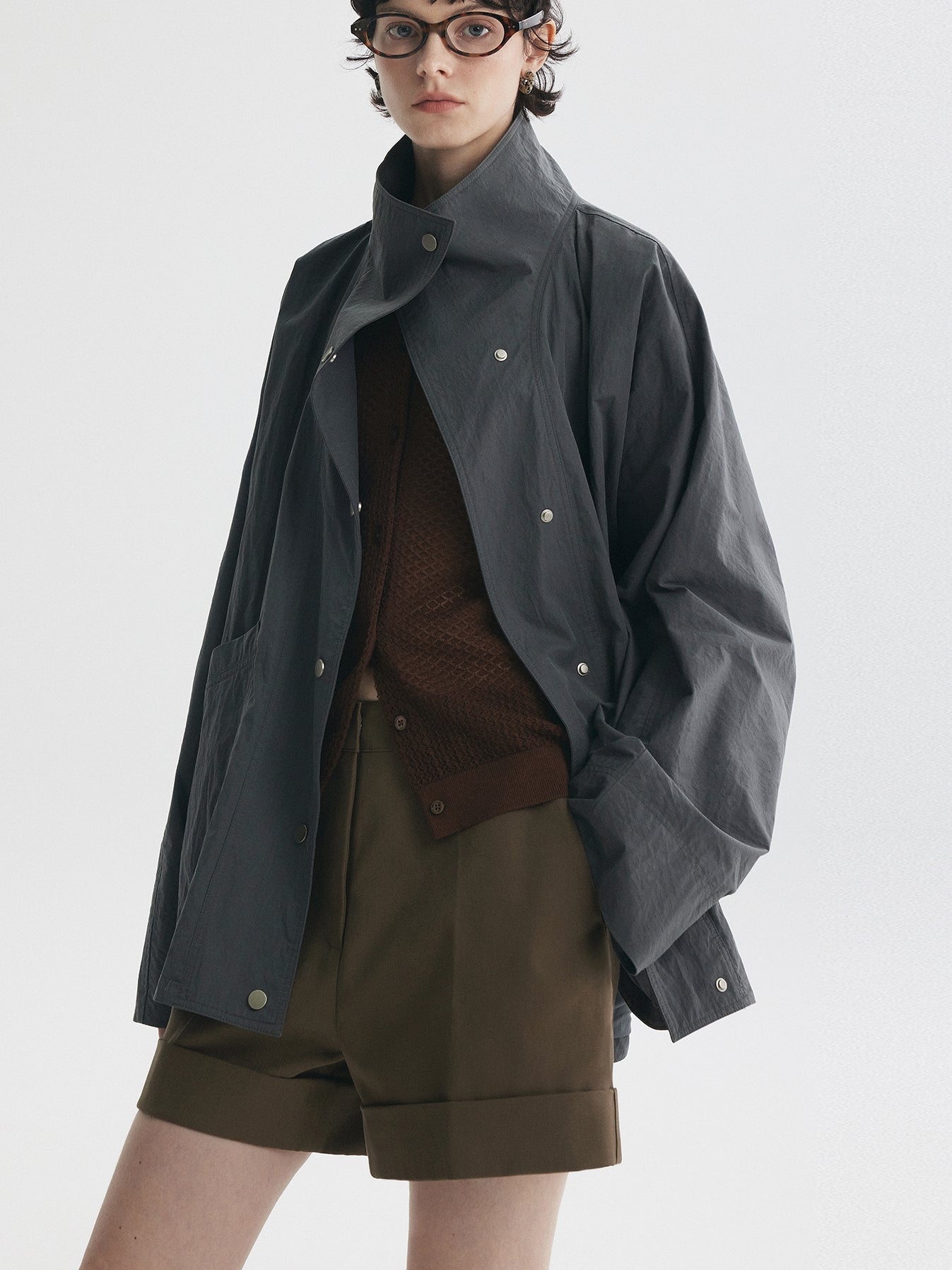 Medium-Length Stand-Collar Jacket_BDHL7724
