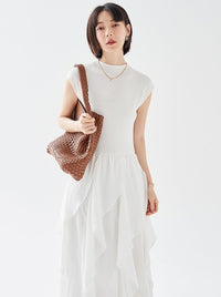 Ruffles Hem Sleeveless Dress_BDHL6222