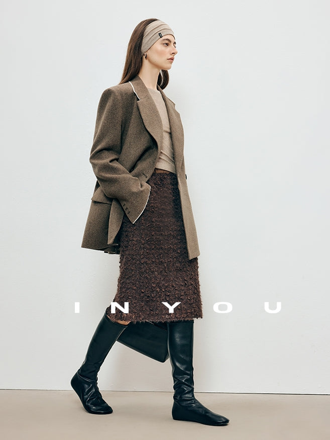 3D蕾絲及膝裙_BDHL7905