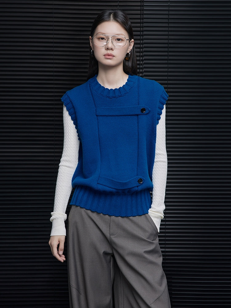 Button-Design Blue Vest_BDHL7876