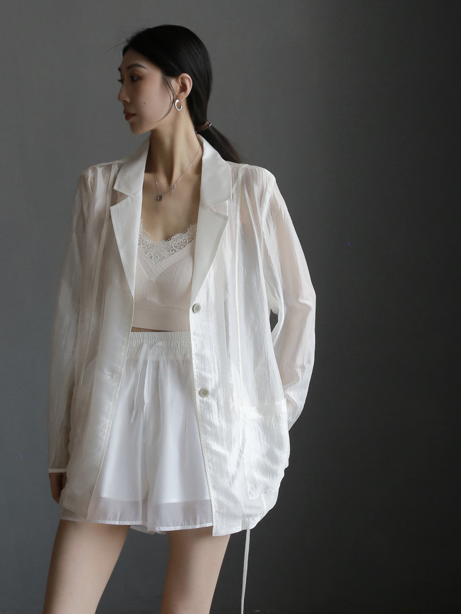 Sheer Jacket Slim Shirt_BDHL7636