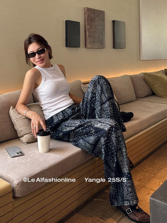 Patterned Wide-Leg Pants_BDHL7619