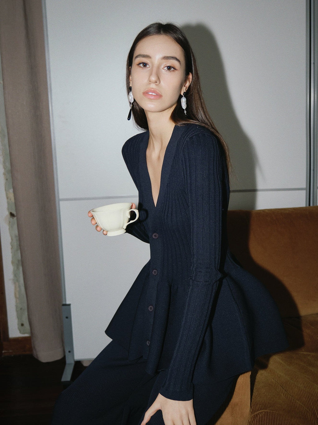 彈性針織開襟衫或褲子_BDHL8055