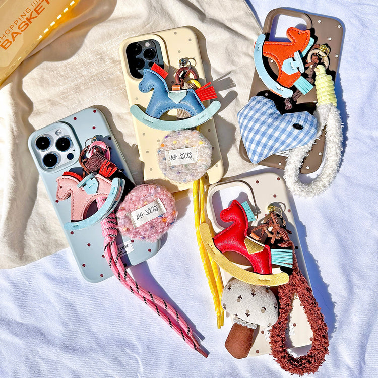 3D Leather Rocking Horse Phone Case_HL3270