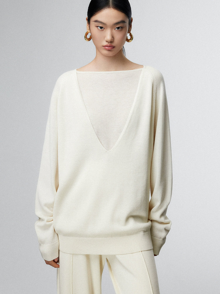 Round Neck Splice Knit_BDHL6518