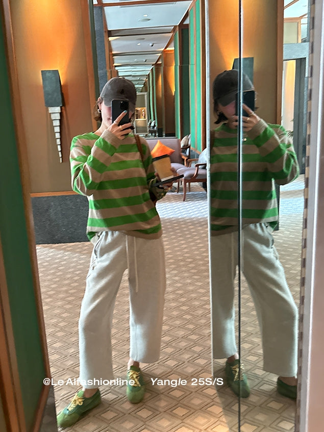 Drawstring Sweatpants Cropped Pants_BDHL8010