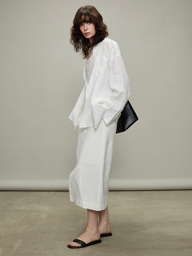 Thin Long-Sleeved Shirts & Wide Pants_BDHL6329