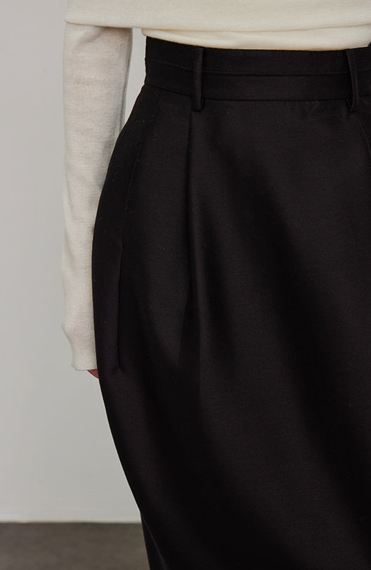 High-Waisted Pleated Bud Skirt_BDHL6491