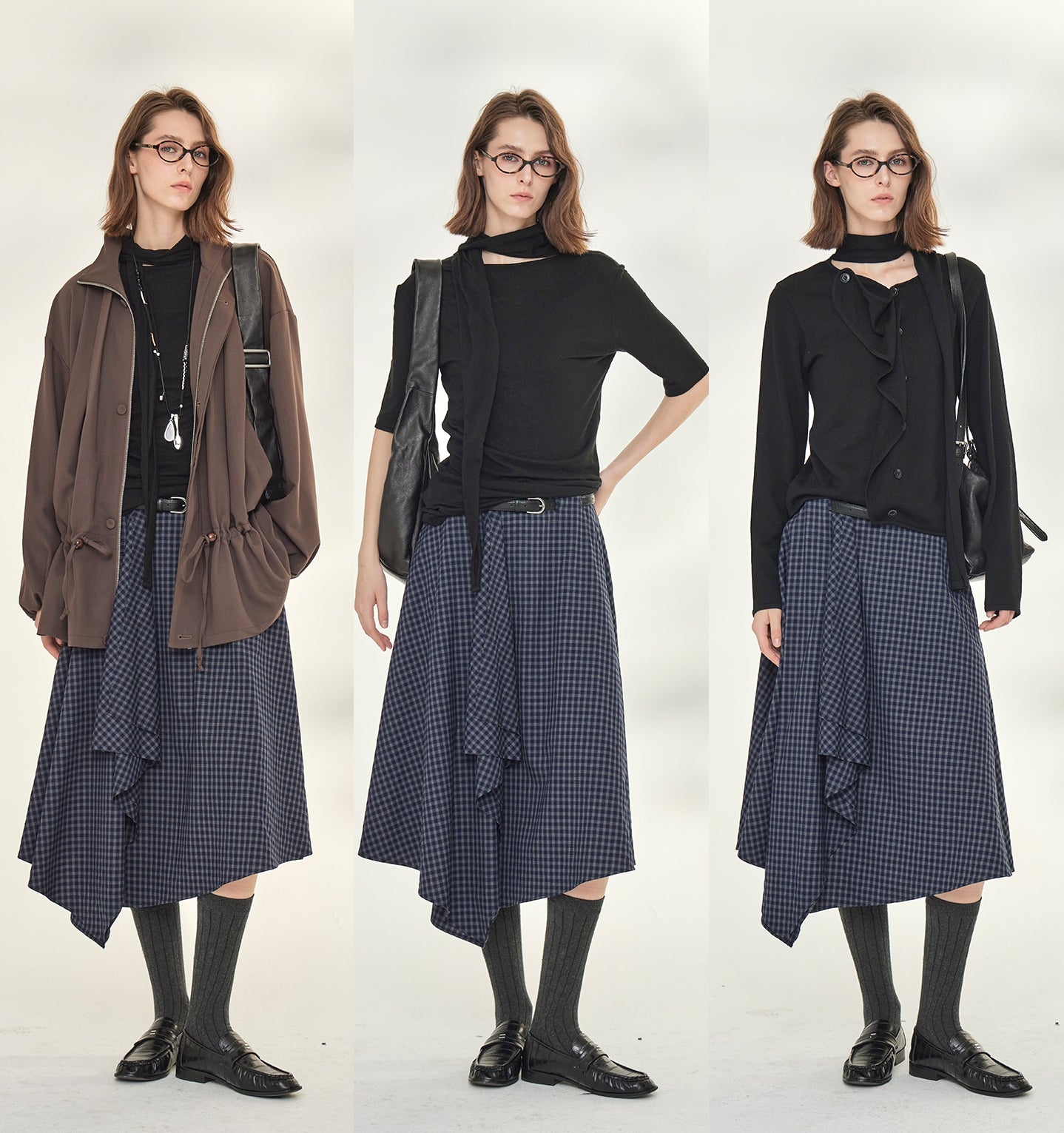Slimming High-Waisted A-Line Skirt_BDHL7737