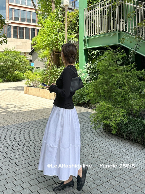 Simple High-Waisted Bad Skirt_BDHL7618