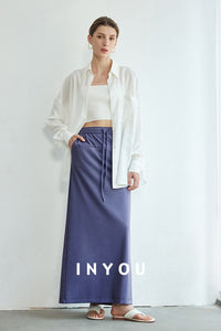 Back Slit Straight Long Skirt_BDHL6148