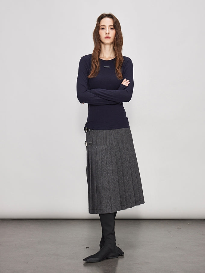 Short Or Long Pleated Skirt_BDHL7938