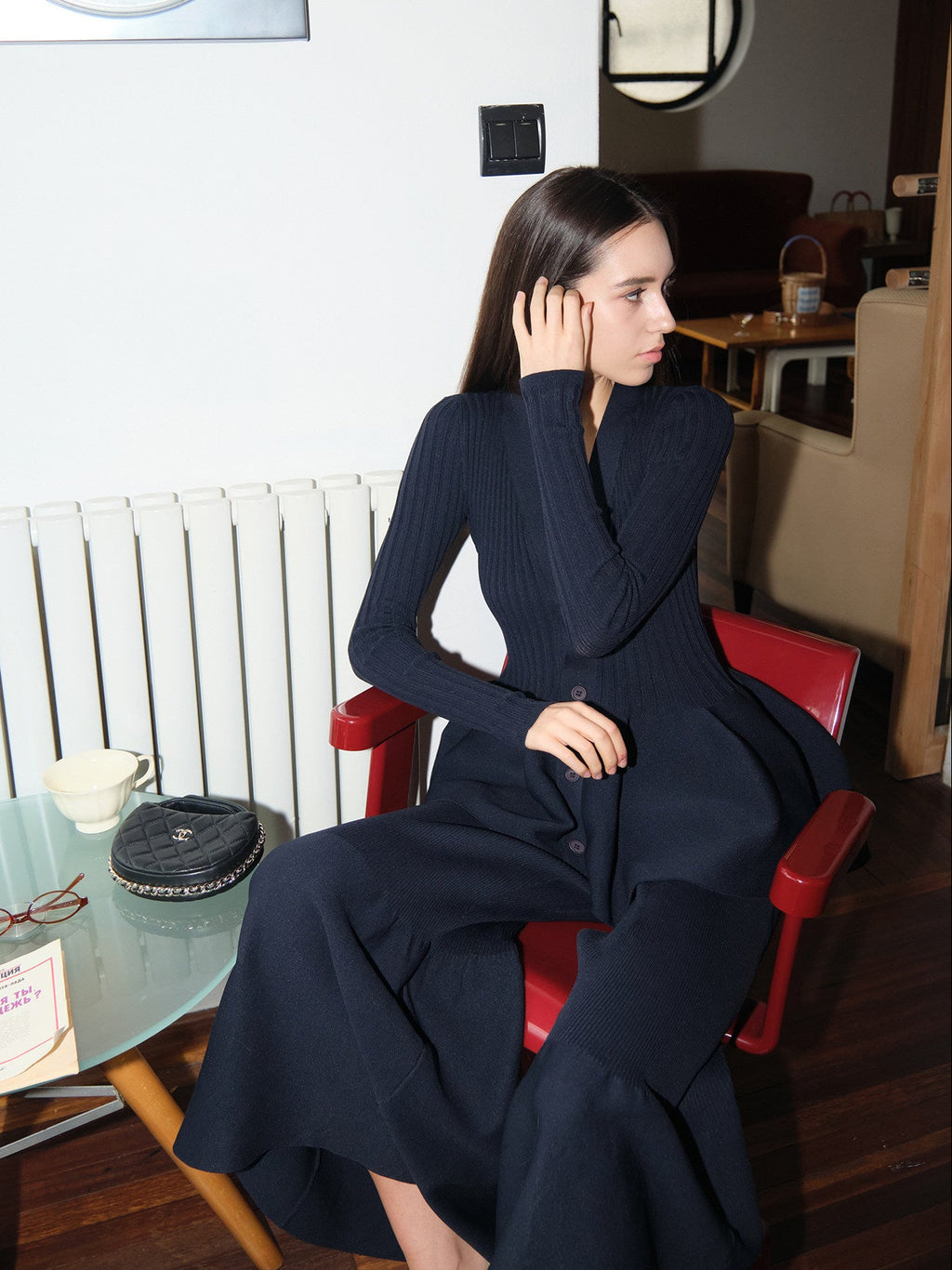 彈性針織開襟衫或褲子_BDHL8055