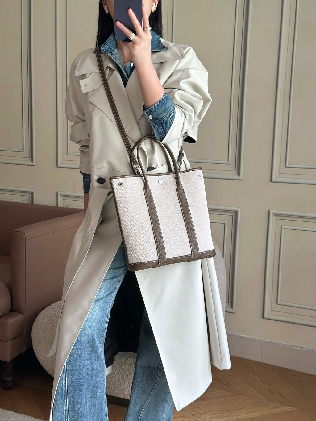 Striped Canvas Tote Bag_BDHL8385
