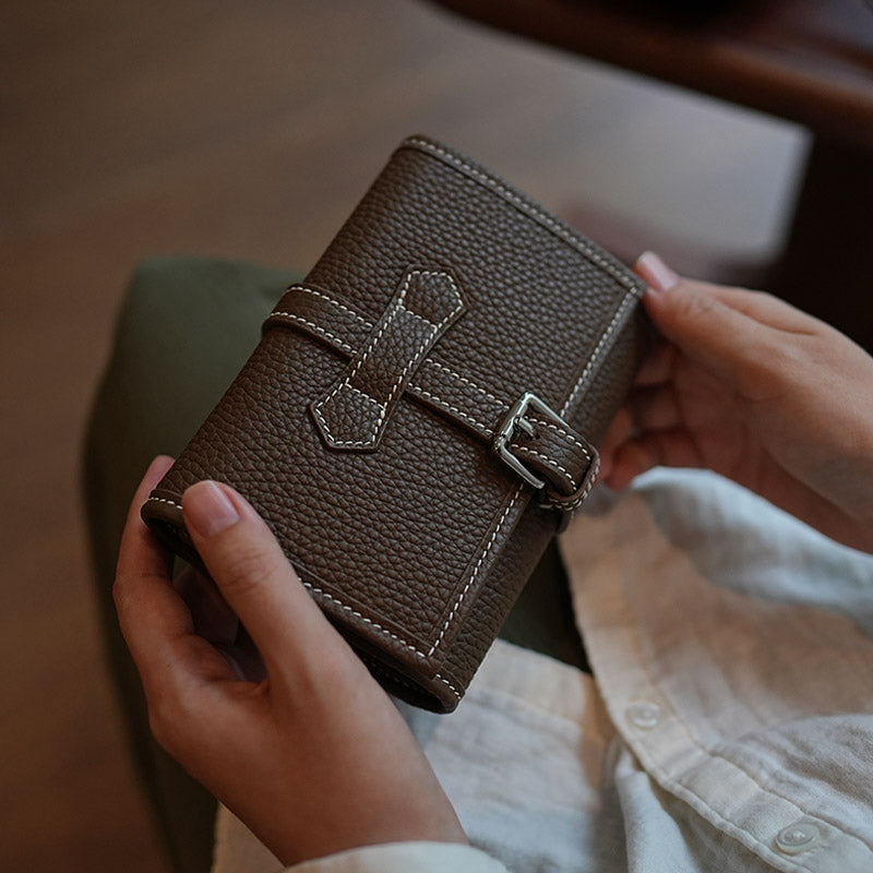 Leather Tri-Fold Jewelry Roll Pouch_BDHL8434