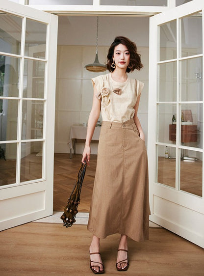 One-Shoulder Strap Skirt_BDHL6253