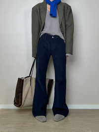 Retro Corduroy Bootcut Pants_BDHL6854