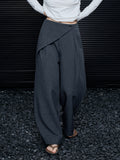 Gray Irregular Wide-Leg Pants_BDHL8171