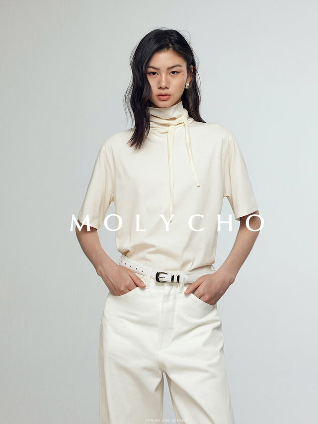 Ribbon Short-Sleeved T-Shirt_BDHL7243