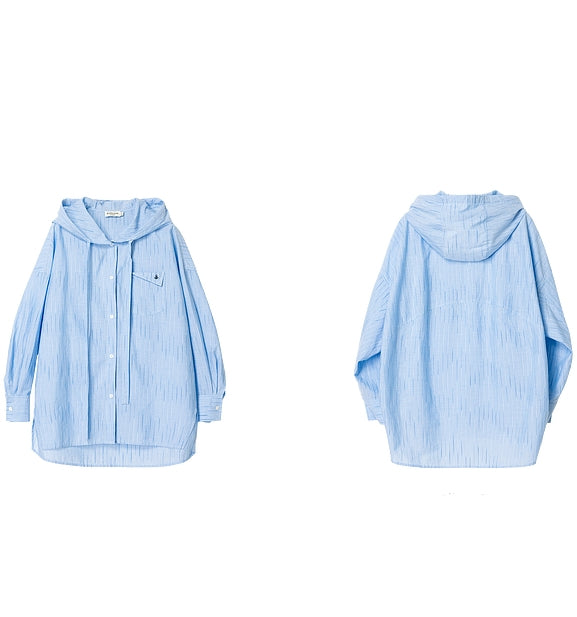 Hooded Loose-Fitting Casual Blouse_BDHL7011