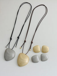 Geometric Pendant Necklace Or Pierced earrings_BDHL7443