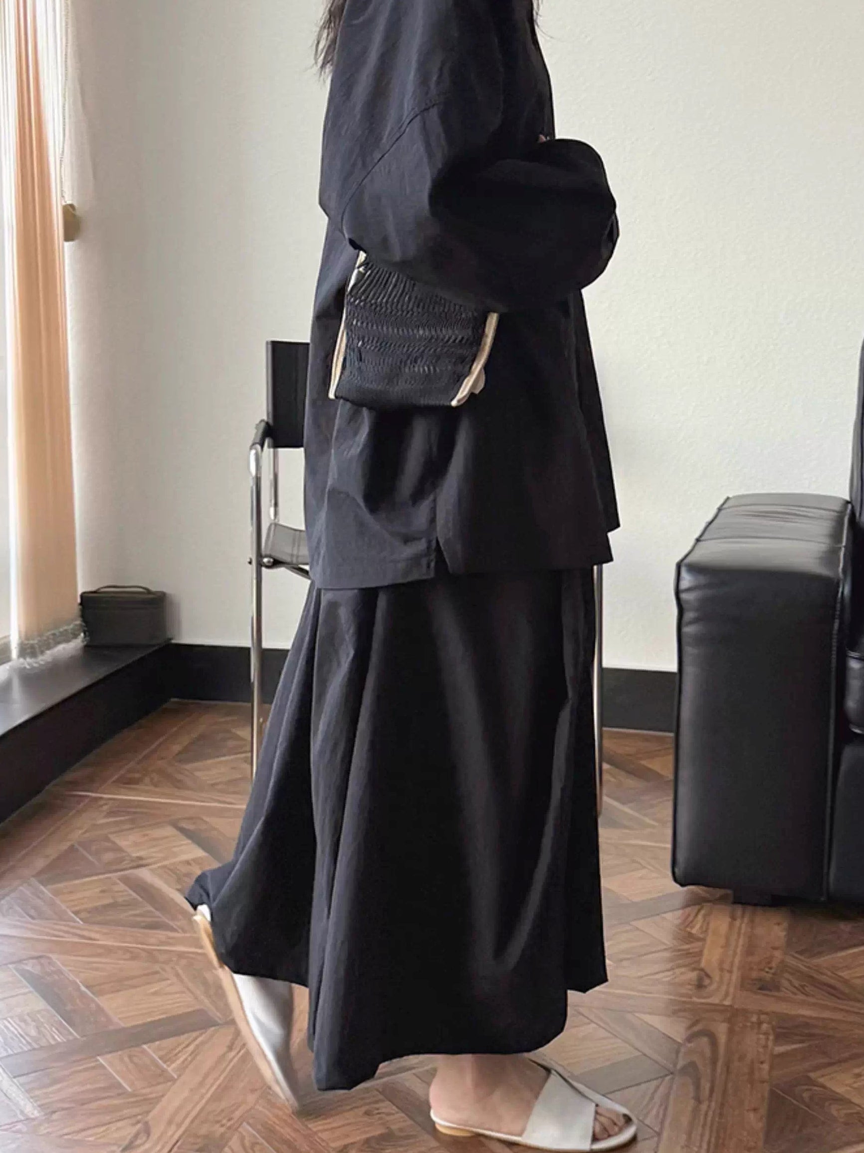 High-Waisted Long Skirt_BDHL7378