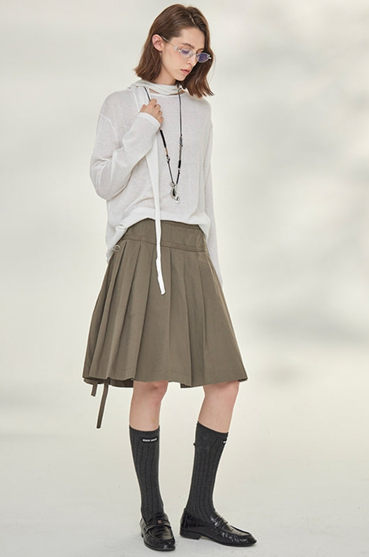 Ribbon-Tie Short-Sleeved Or Long-Sleeved Tops_BDHL7790