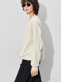 Asymmetrical Tucked Sweatshirt_BDHL7001