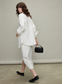 Thin Long-Sleeved Shirts & Wide Pants_BDHL6329