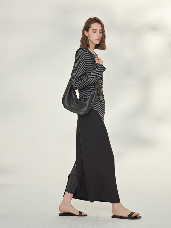 Striped Tops Or Stretch Slim Skirt_BDHL7739