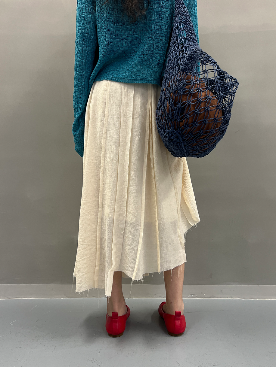 Splicing Draped A-Line Skirt_BDHL7542