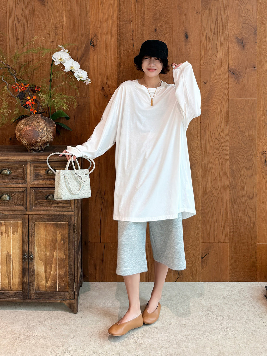 Oversized Cotton Long Sleeve Tunic_BDHL8426