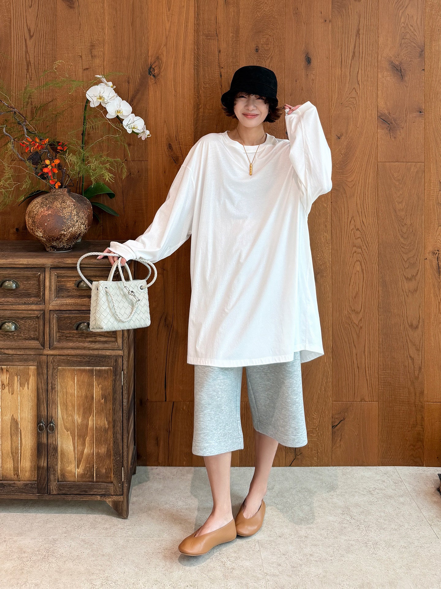 Oversized Cotton Long Sleeve Tunic_BDHL8426