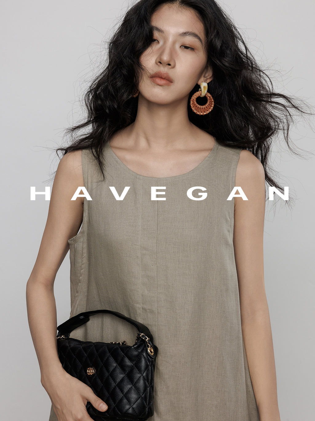 Round Neck Sleeveless Dress_BDHL7585