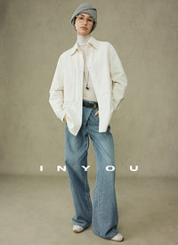 Corduroy Slim Simple Shirt_BDHL6903