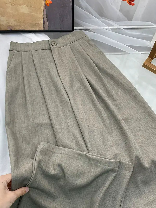 Retro Drape Pleated Pants_BDHL7818