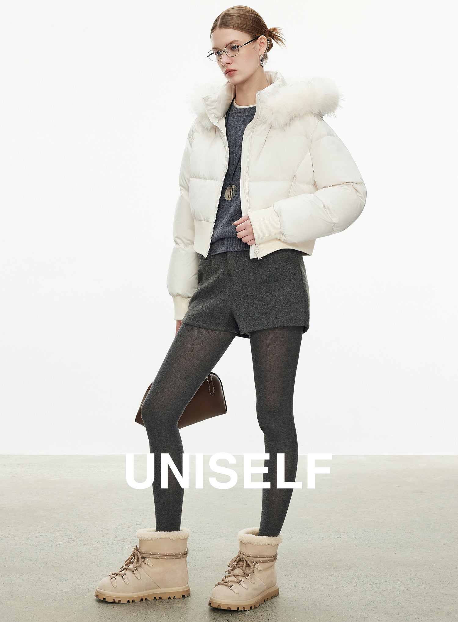 Fur Collar Hooded Down Jacket_BDHL7974