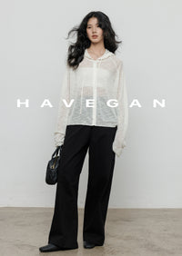 Hooded Sheer Knitted Cardigan_BDHL7058